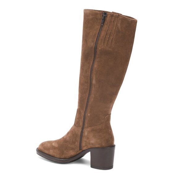 MIRROR Brown Suede High Shaft Boots - Picture 2 of 2